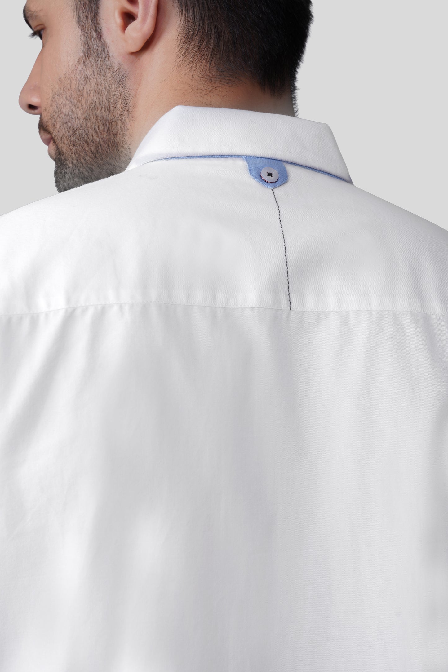 Pier Seven Urban Cotton Embroidered Men's Regular Fit Shirt - White (CWY037)