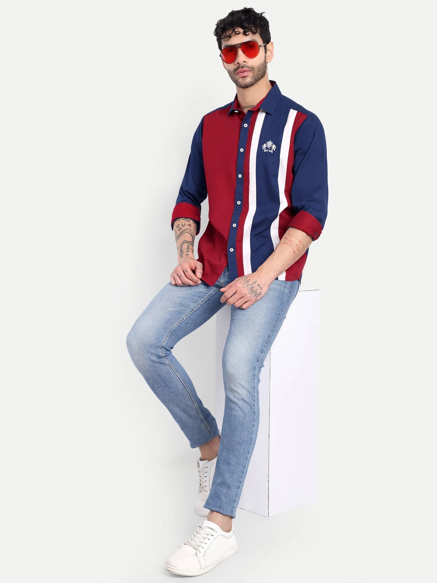 Mens Jeans Shirt Pier Seven
