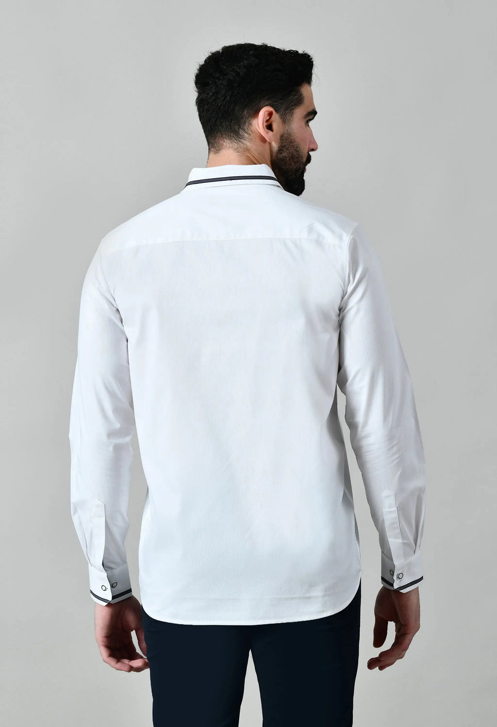 Pier Seven Men's Cotton Blend Solid Regular Fit Shirt - White (CWM015) Pier Seven