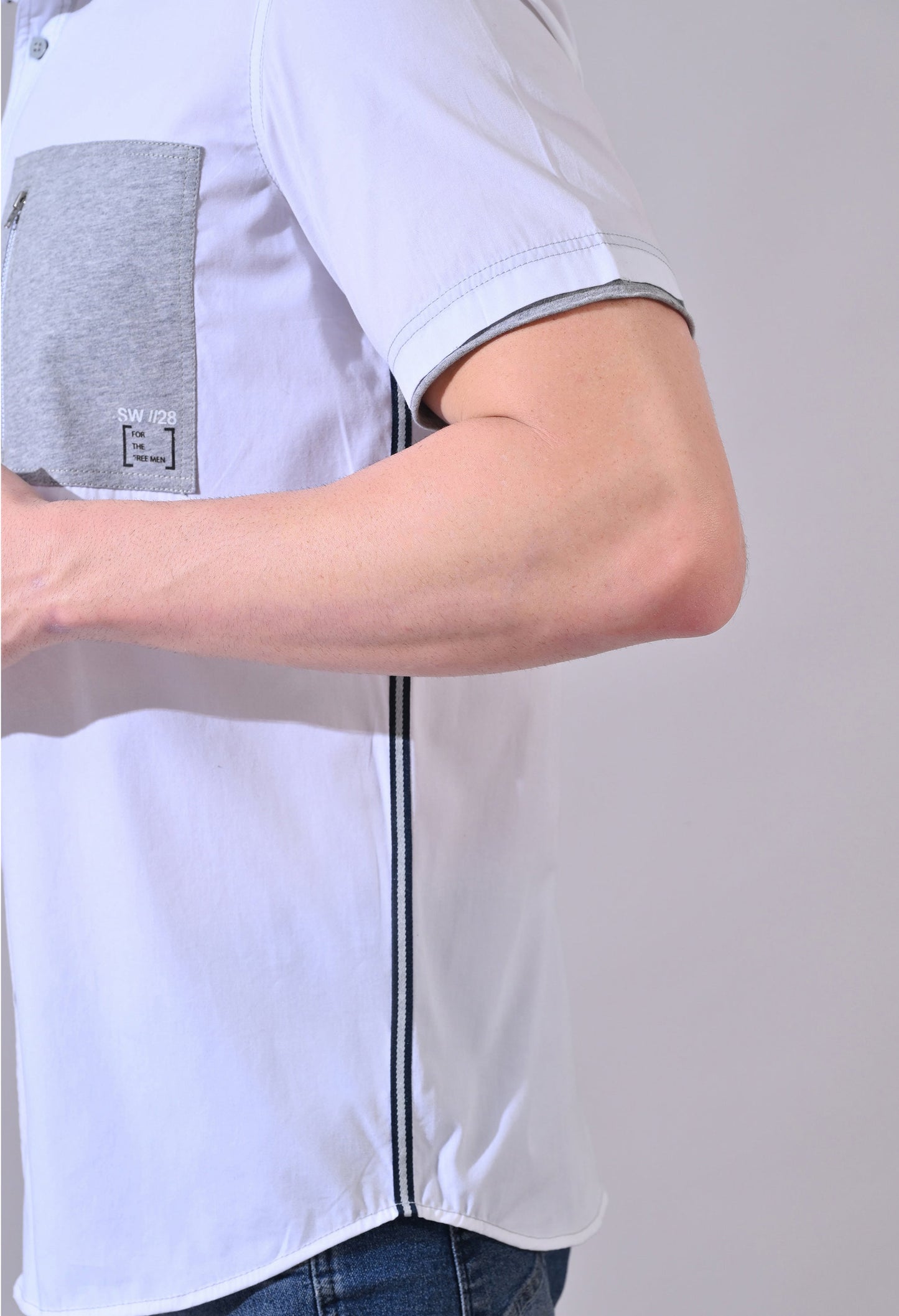 Pier Seven Urban Cotton Printed Regular Fit Shirt for Men - White (CWY026) Pier Seven