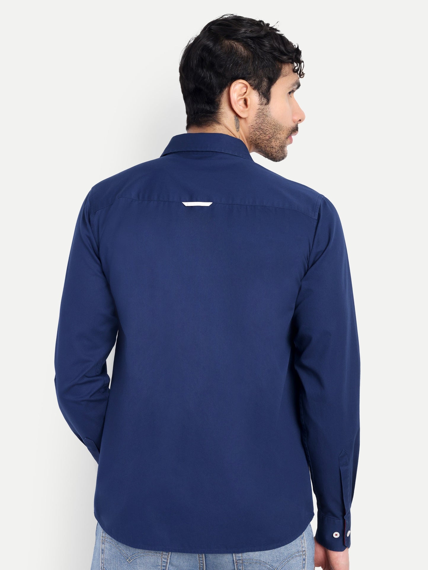 Pier Seven Luxe Cotton Striped Regular Fit  Shirt for Men - Blue (JWM032) Pier Seven