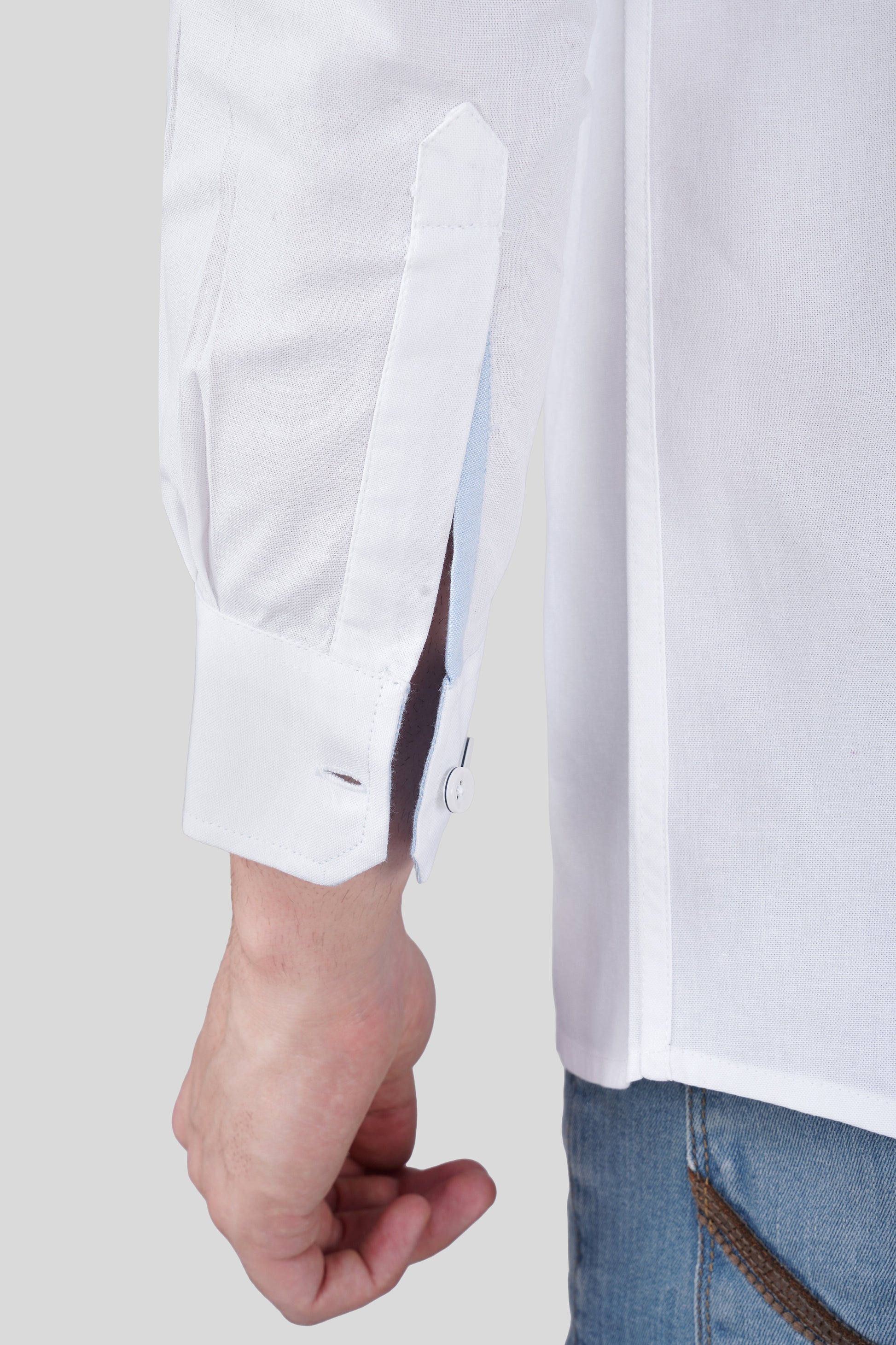 Pier Seven Luxe Cotton Printed Regular Fit Shirt for Men - White (JWC003) Pier Seven