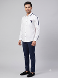 Pier Seven Men’s White Contrast Trim Shirt CWY117