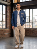 Pier Seven Men’s Denim Look Contrast Collar Shirt JWM172