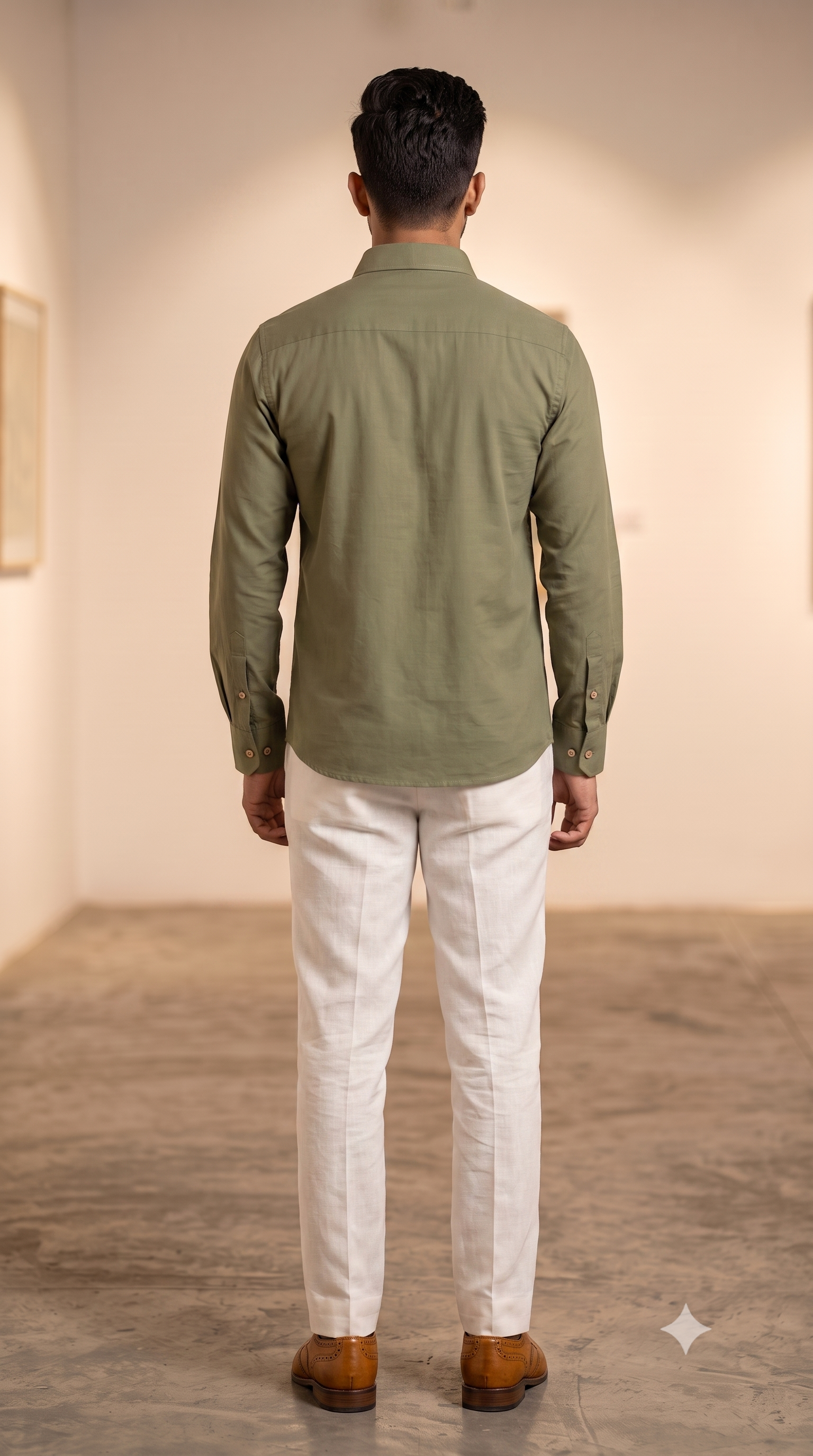 Pier Seven Men’s Olive Festive Shirt PWY244