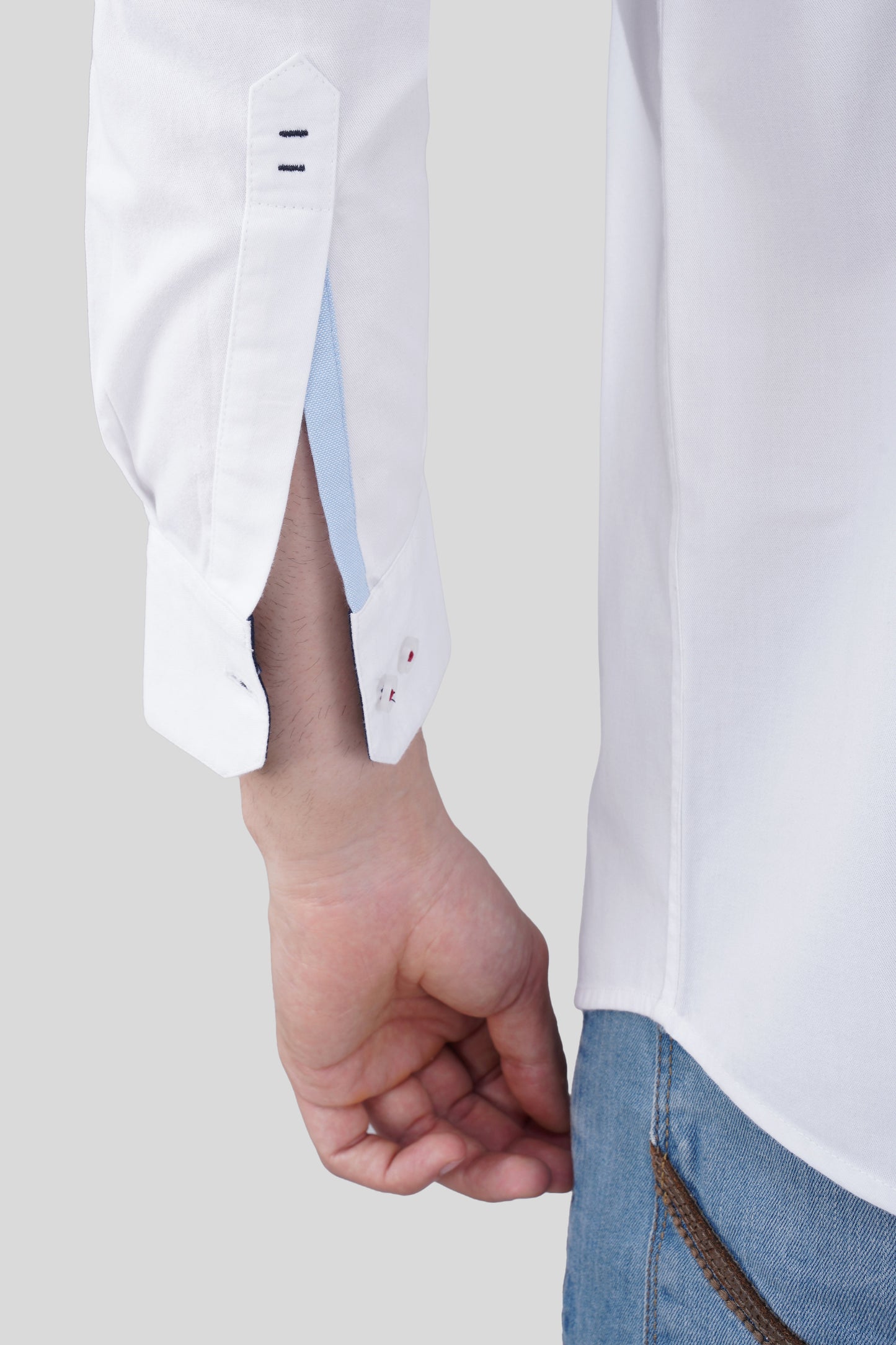 Pier Seven Luxe Cotton Embroided Regular Fit Shirt for Men - White (JWM024) Pier Seven