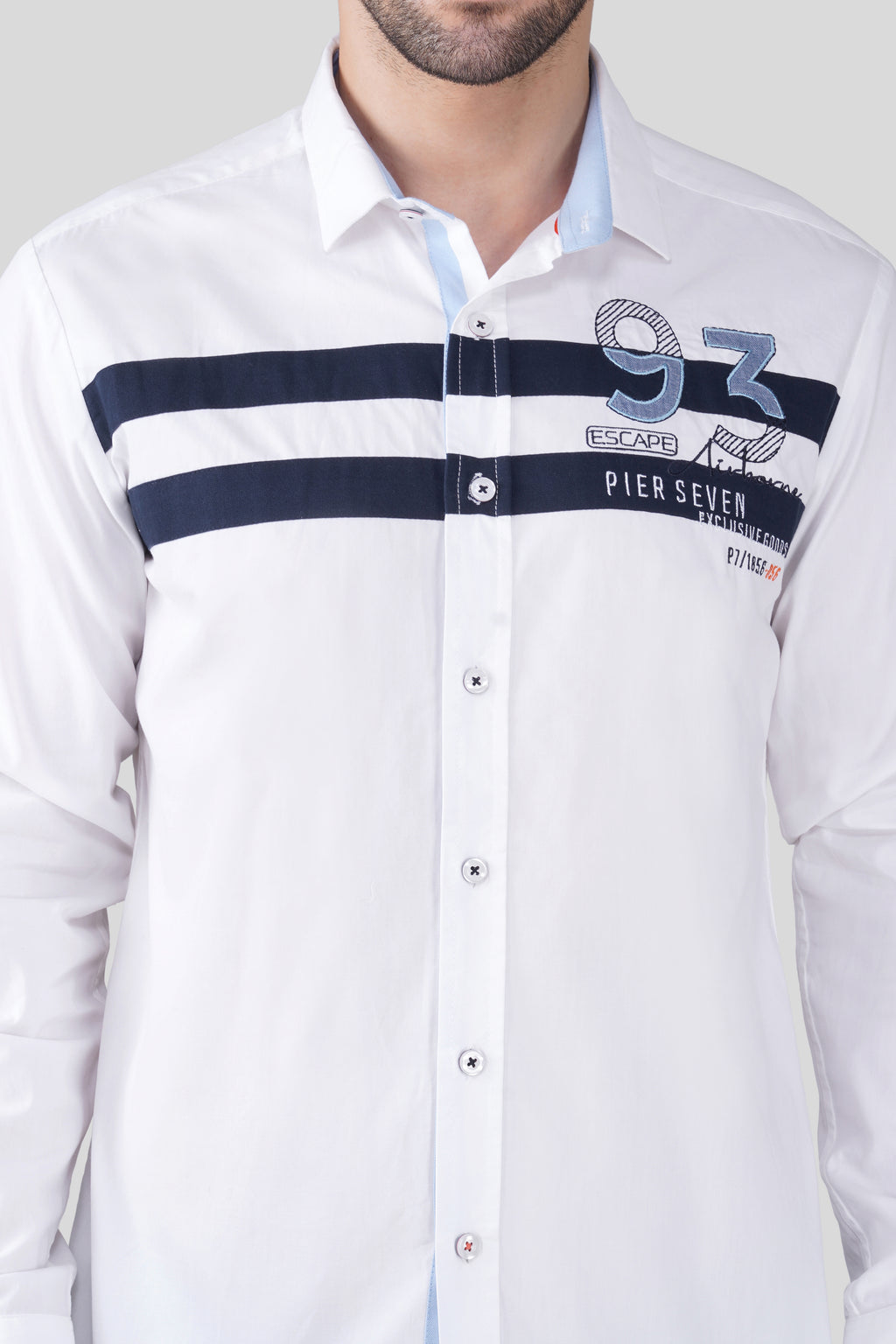 ESCAPE 93 EMBROIDED CASUAL SHIRT WHITE