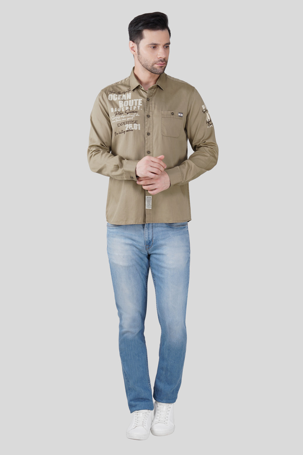 OCEAN ROUTE NAVIGATOR CASUAL SHIRT BEIGE