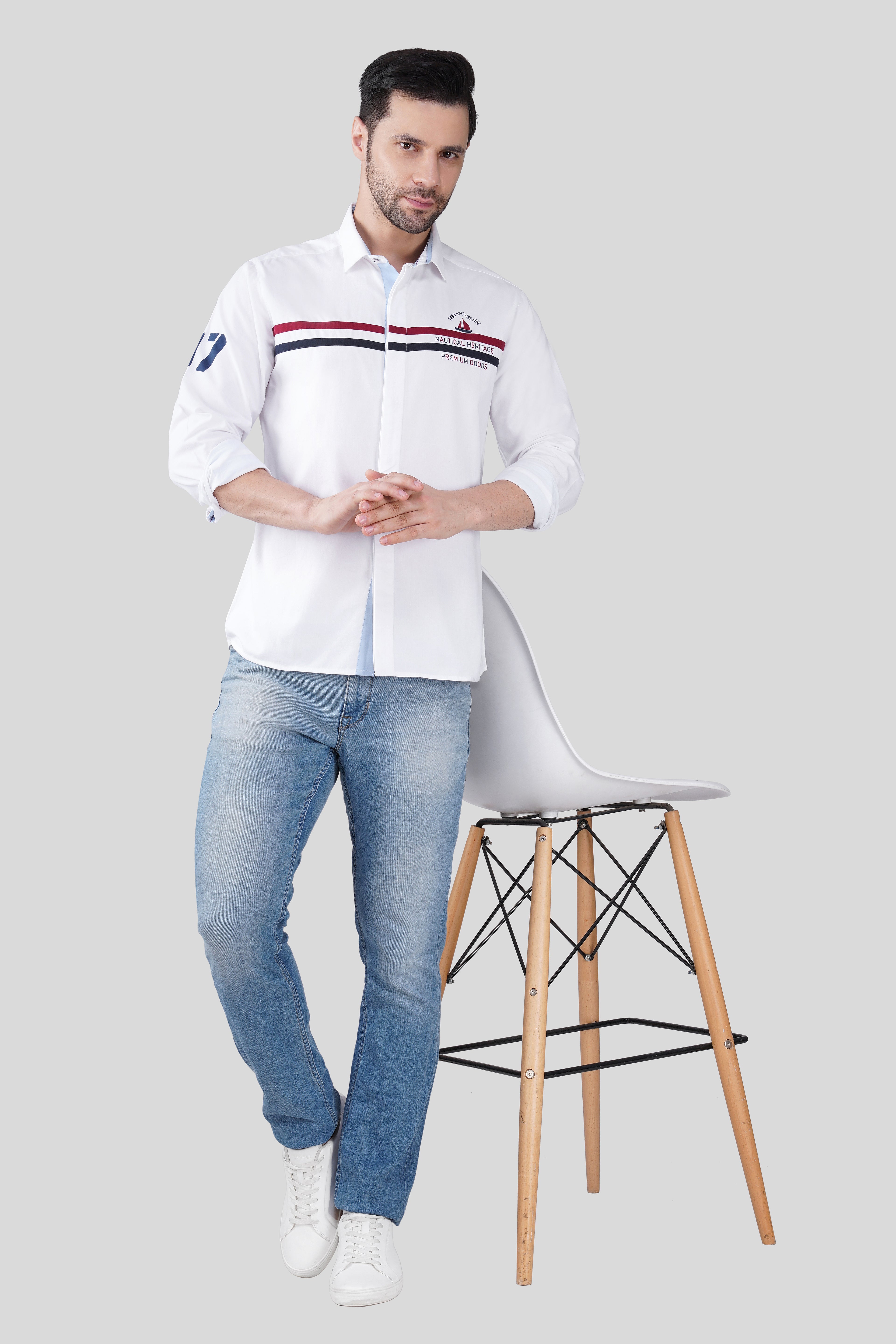 NAUTICAL HERITAGE CASUAL SHIRT WHITE