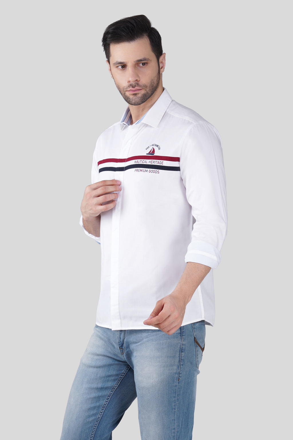 NAUTICAL HERITAGE CASUAL SHIRT WHITE