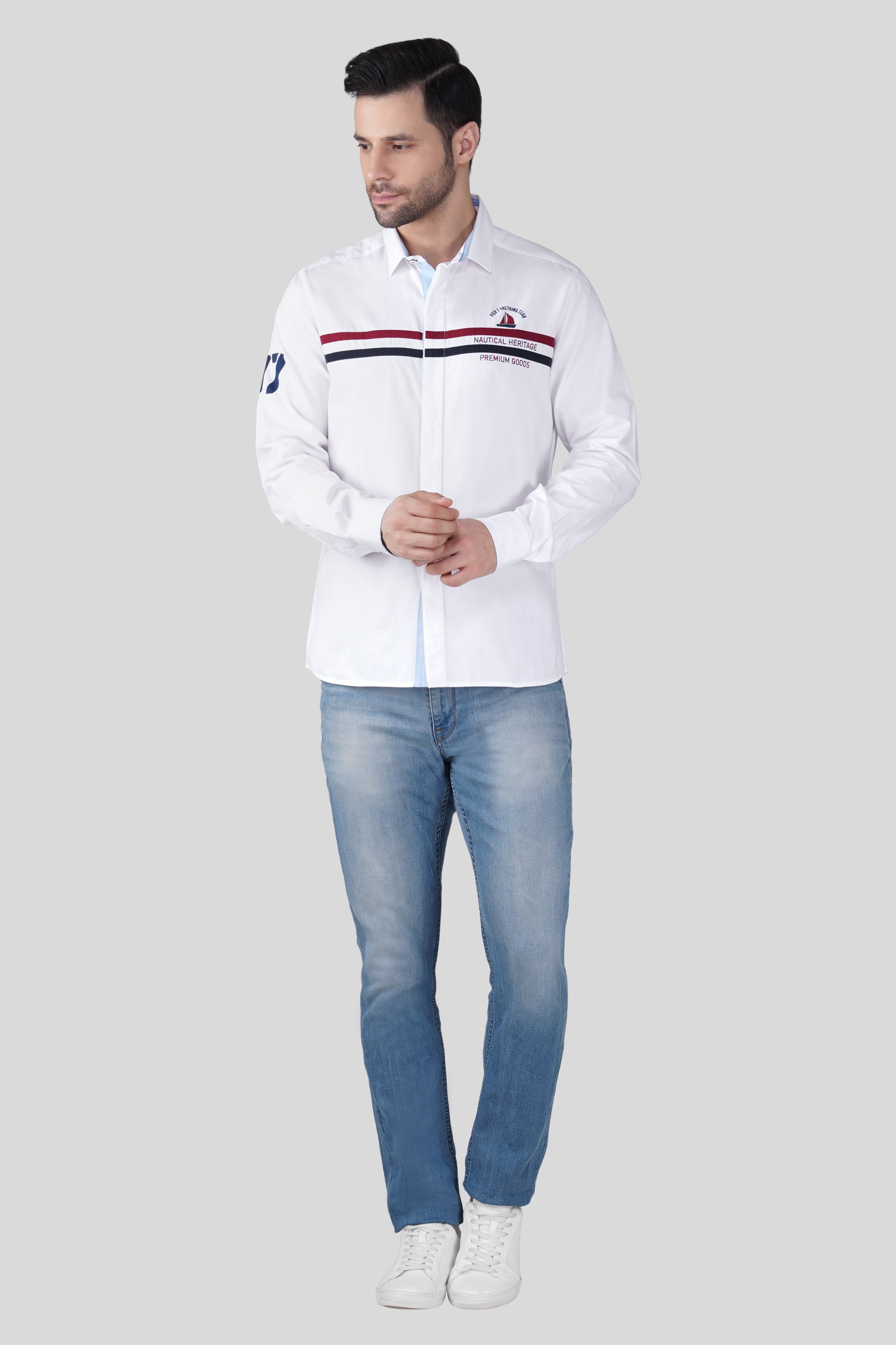 NAUTICAL HERITAGE CASUAL SHIRT WHITE
