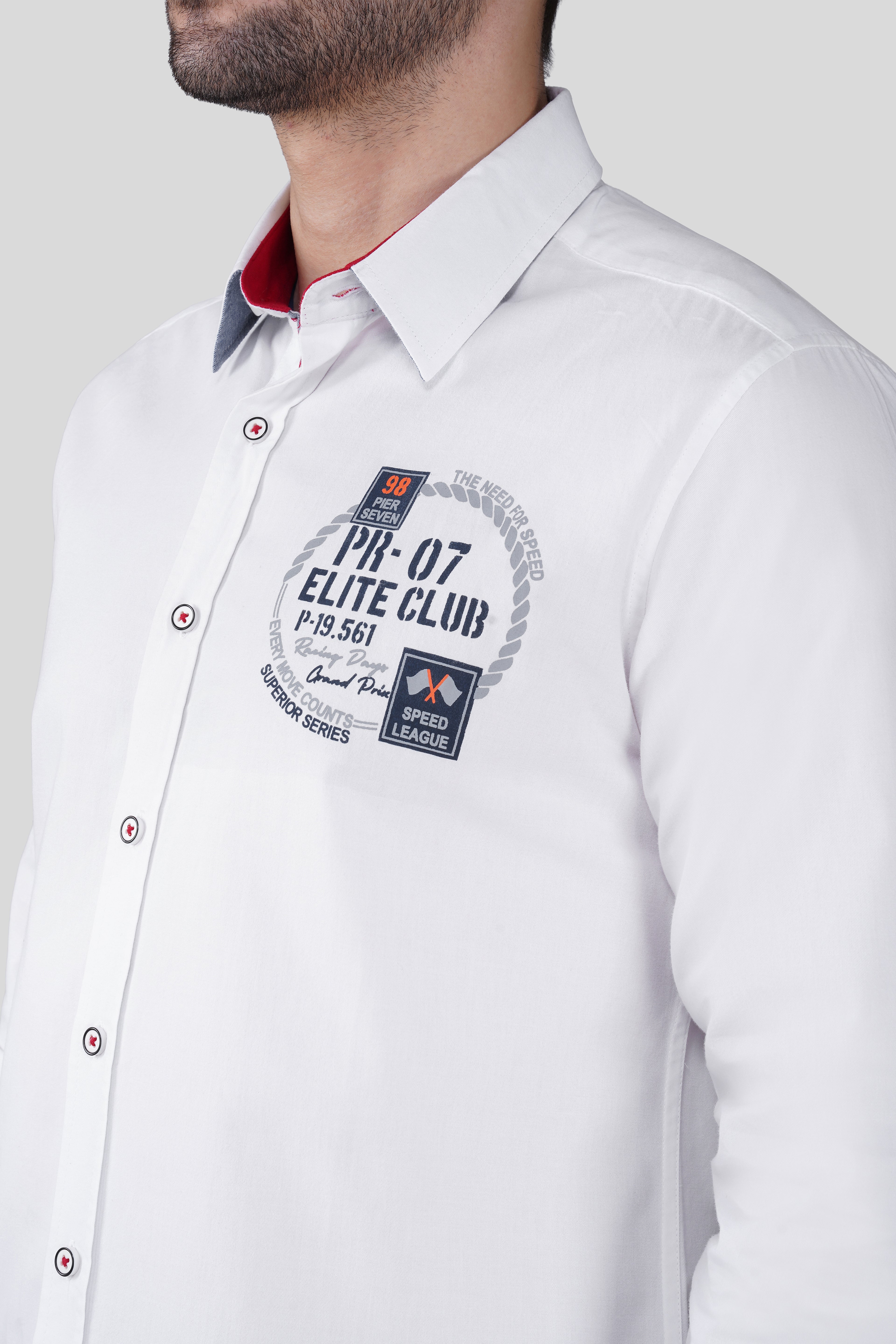 URBAN ELITE CLUB CASUAL SHIRT WHITE