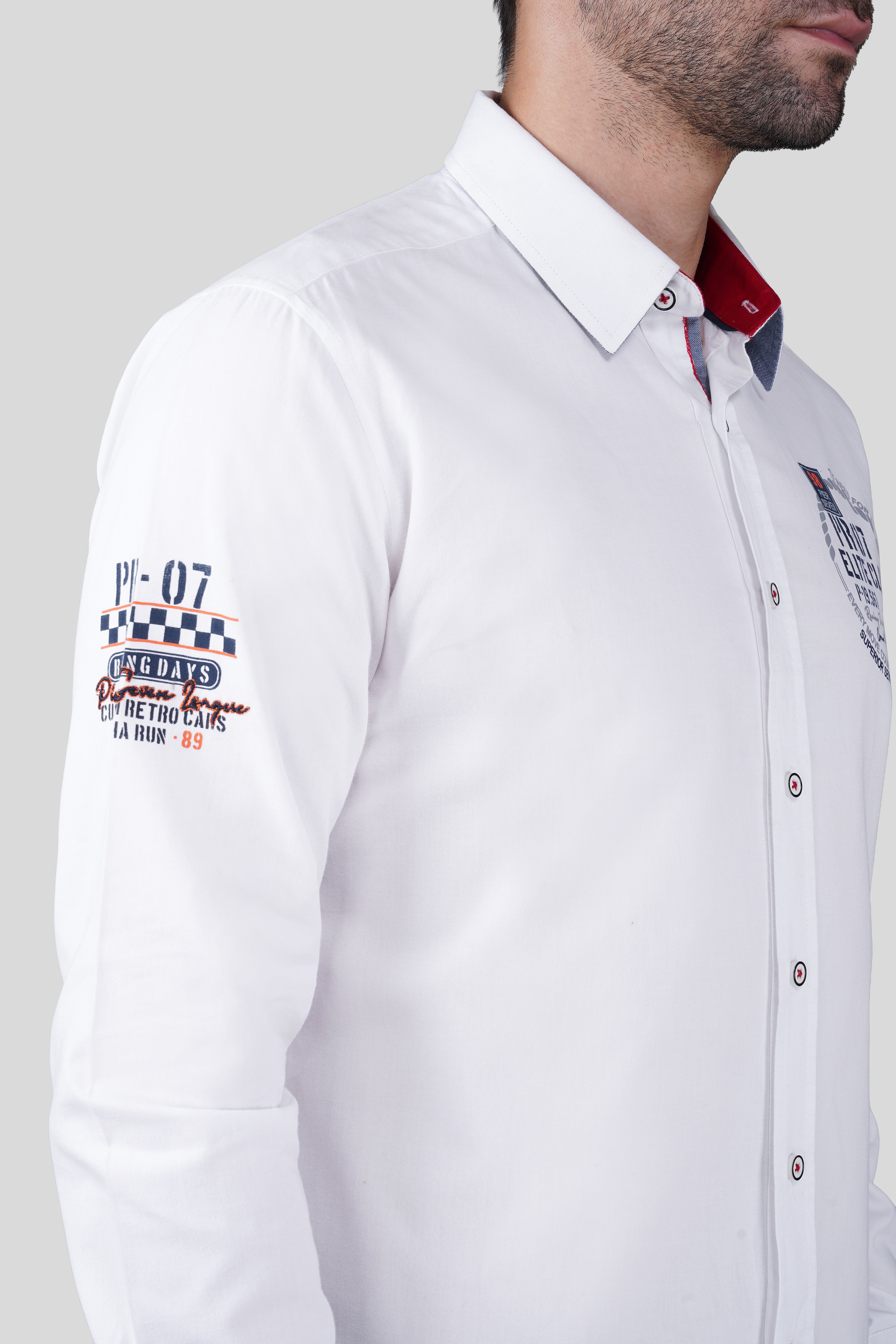 URBAN ELITE CLUB CASUAL SHIRT WHITE
