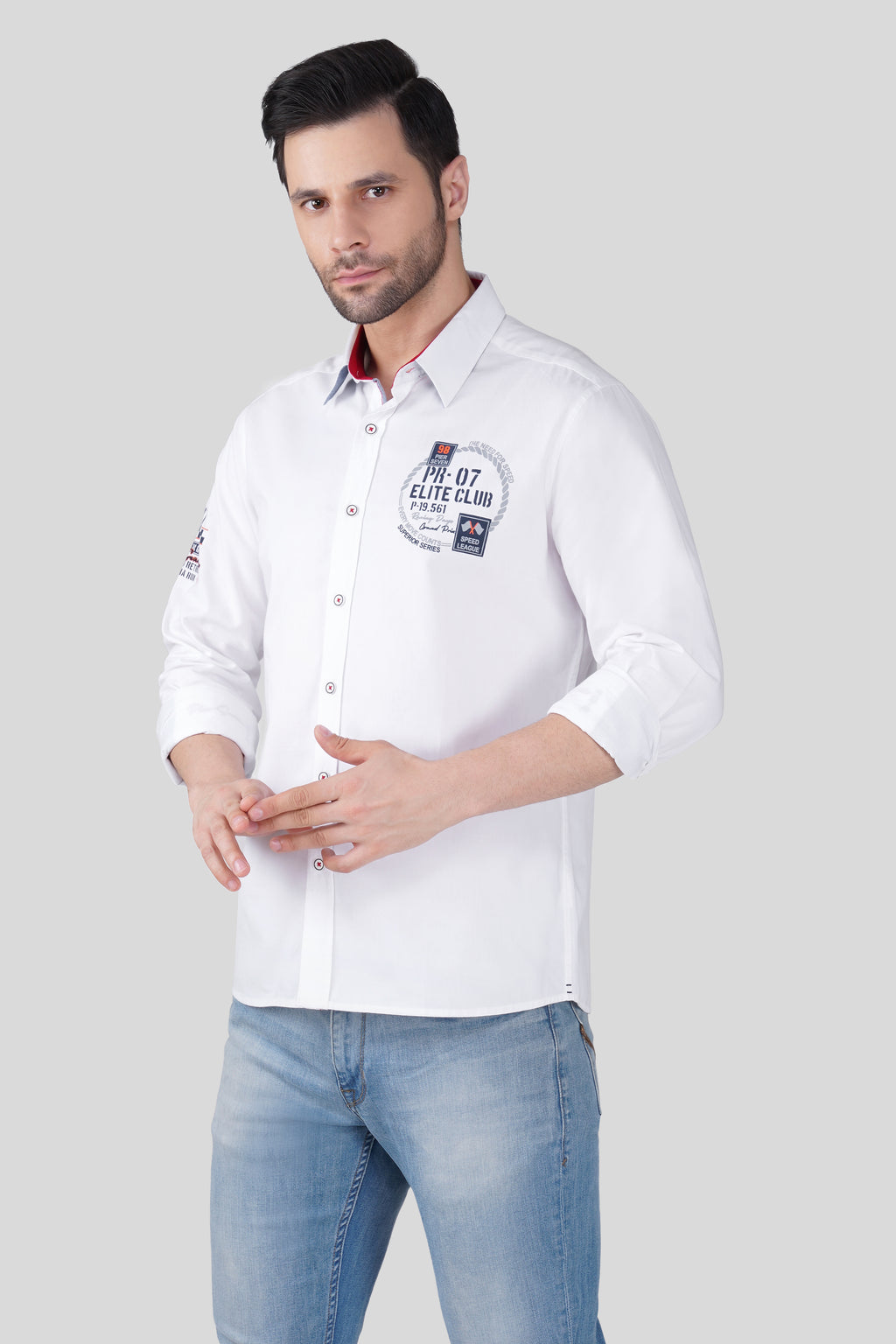 URBAN ELITE CLUB CASUAL SHIRT WHITE