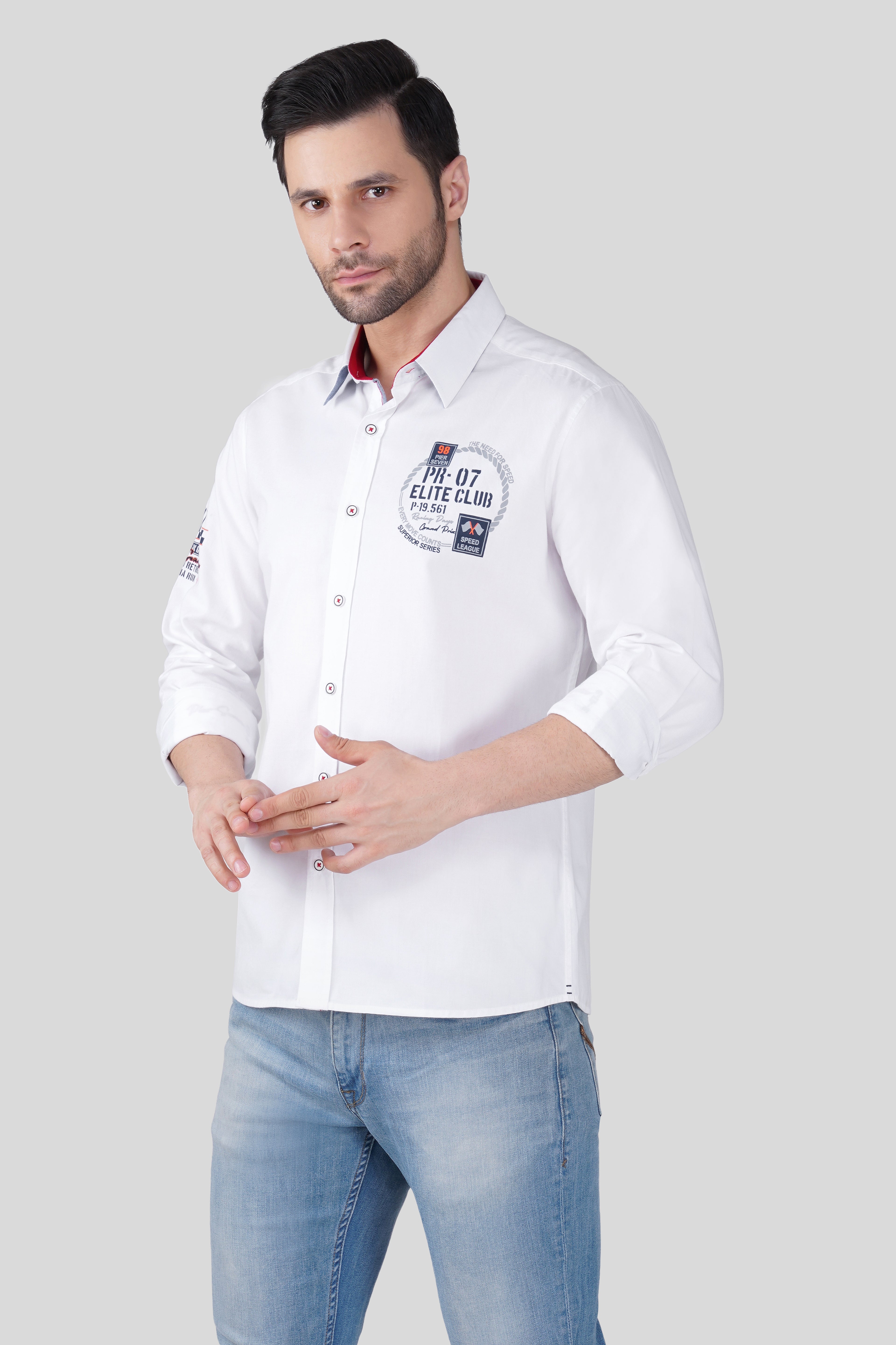 URBAN ELITE CLUB CASUAL SHIRT WHITE