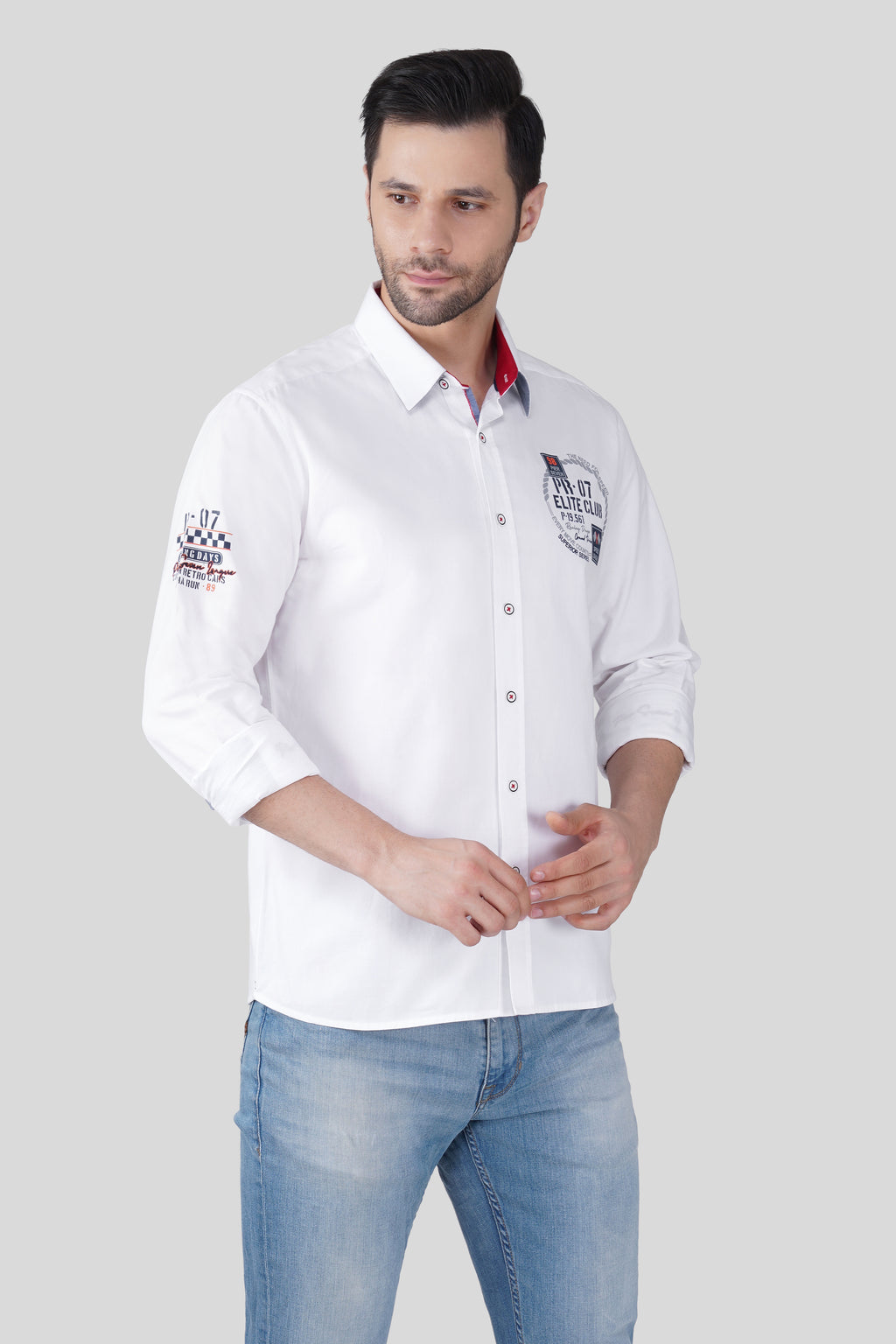URBAN ELITE CLUB CASUAL SHIRT WHITE