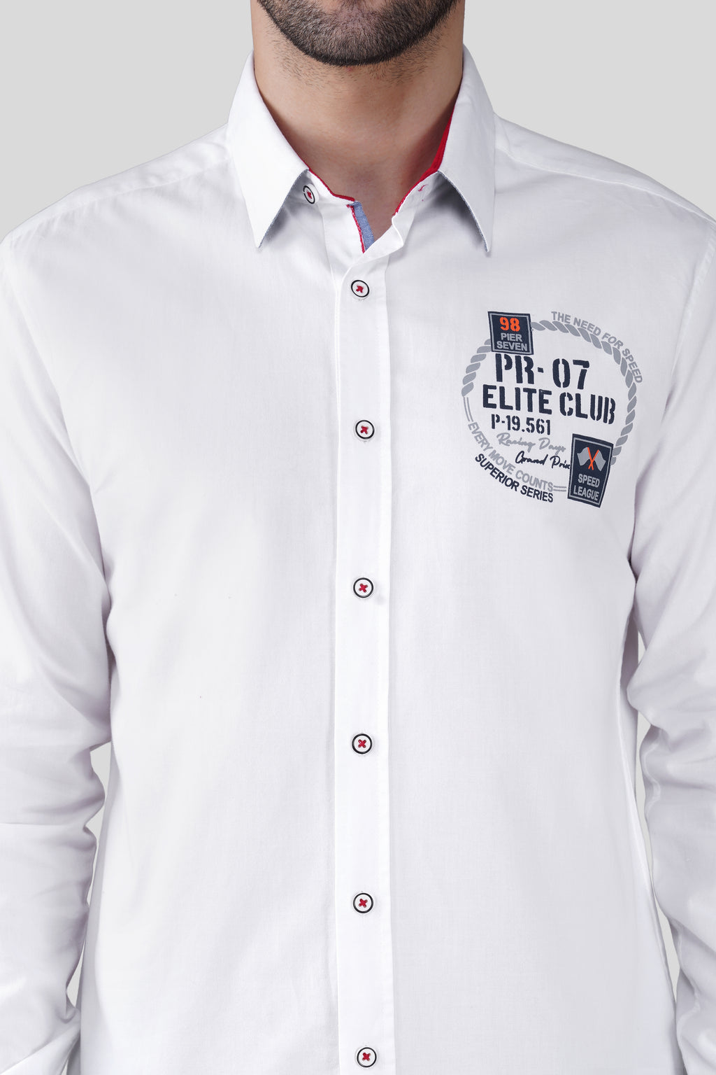 URBAN ELITE CLUB CASUAL SHIRT WHITE