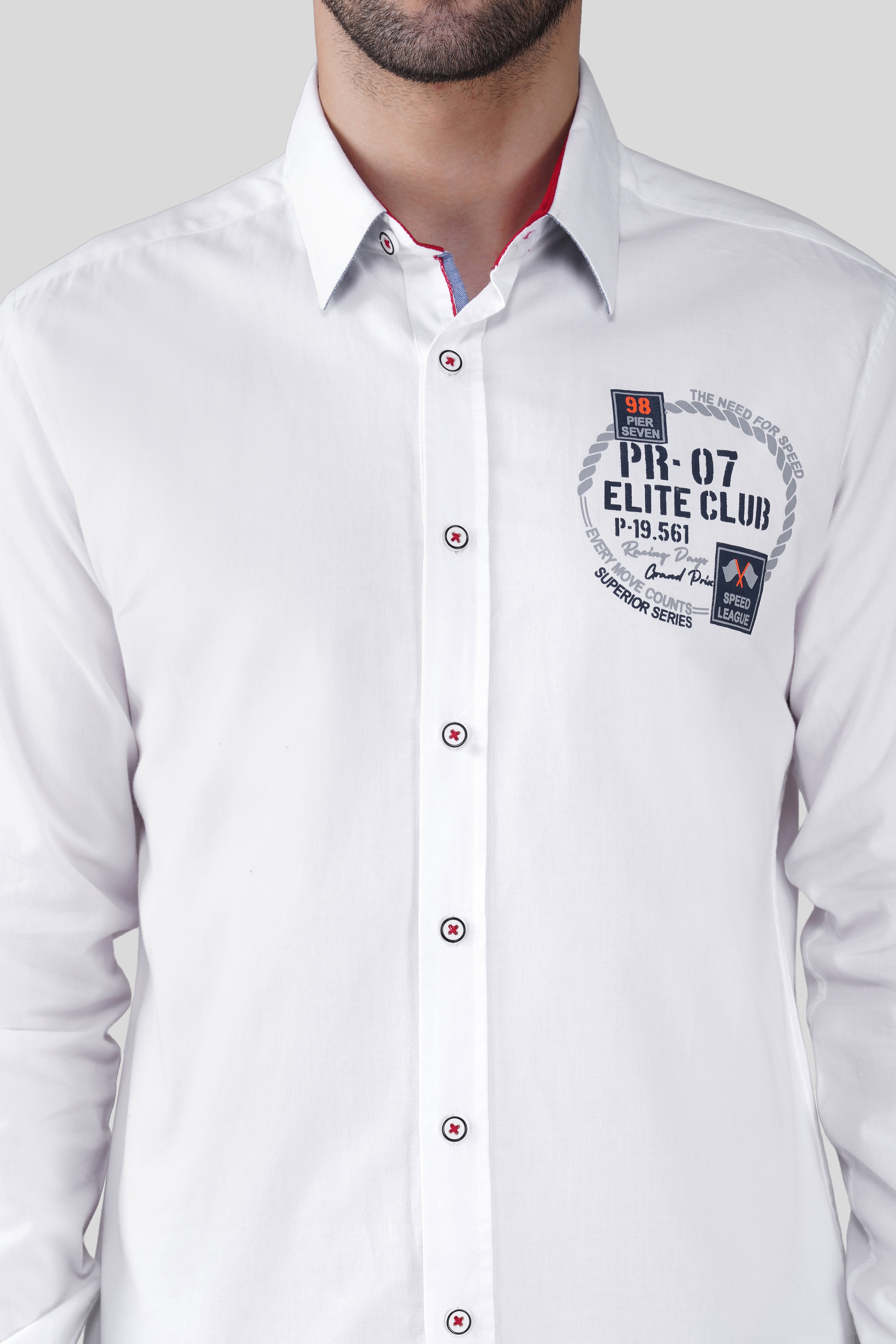 URBAN ELITE CLUB CASUAL SHIRT WHITE