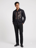 Pier Seven Men’s Black Predator Embroidered Shirt  PWY071